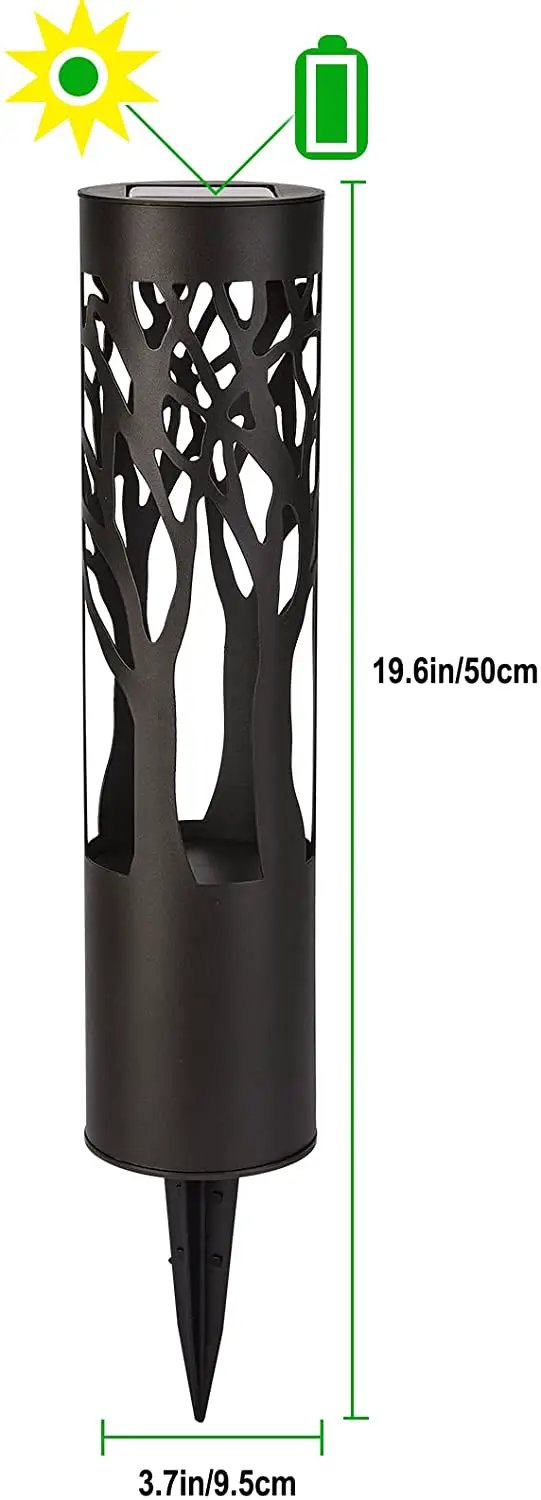 SmartYard 12-Lumen Solar Bollard Light with Tree Design LED 2-Pack by Outdoor Solar Outlet
