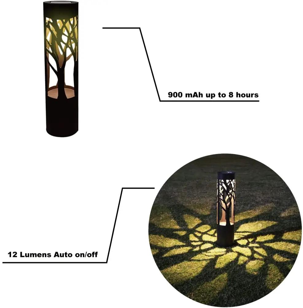 SmartYard 12-Lumen Solar Bollard Light with Tree Design LED 2-Pack by Outdoor Solar Outlet
