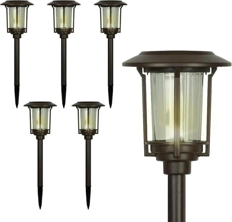 SmartYard 15-Lumen Solar Pathway Lights, Aluminum And Glass 6 Pack by Outdoor Solar Outlet