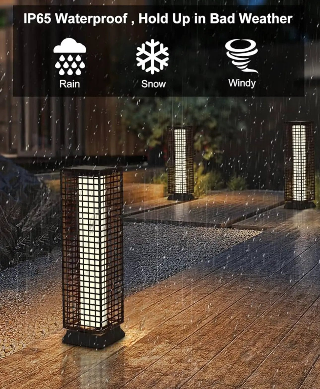 SmartYard 28’ Outdoor Solar Floor Lamp with 2 Lighting Modes by Outdoor Solar Outlet