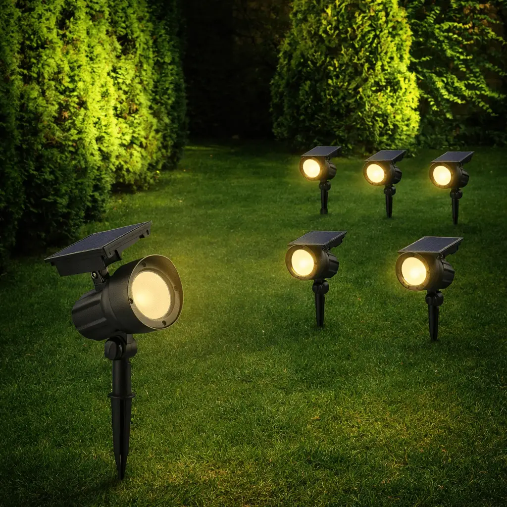 SmartYard 50 Lumen Solar Outdoor Landscape Spot Light, Black (5-Pack) by Outdoor Solar Outlet