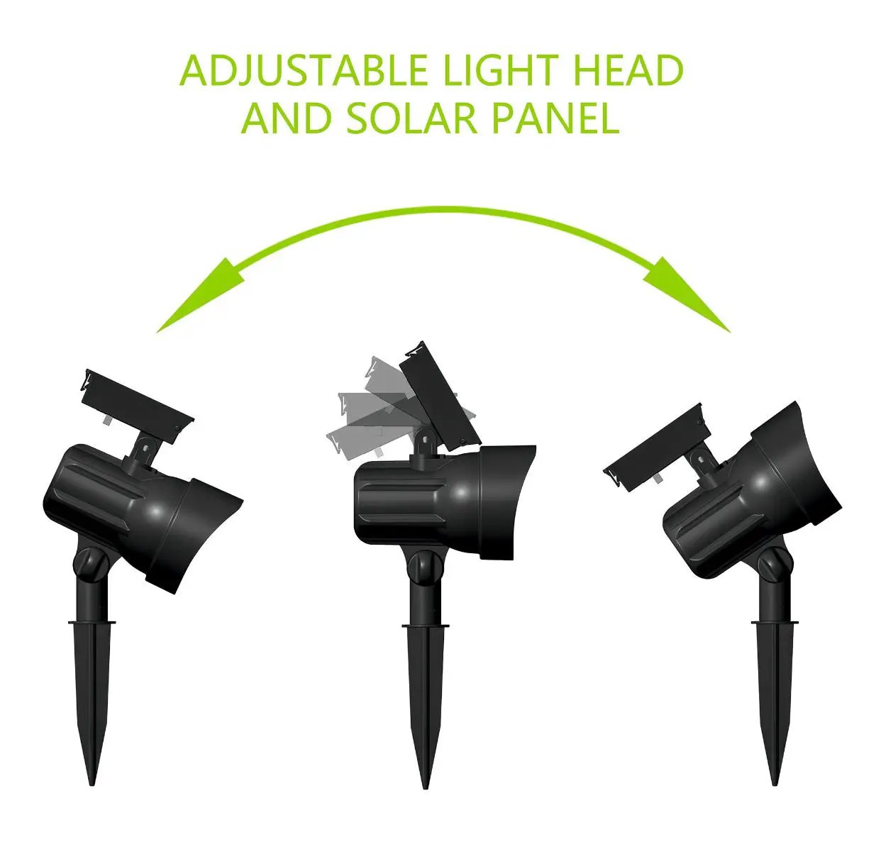 SmartYard 50 Lumen Solar Outdoor Landscape Spot Light, Black (5-Pack) by Outdoor Solar Outlet