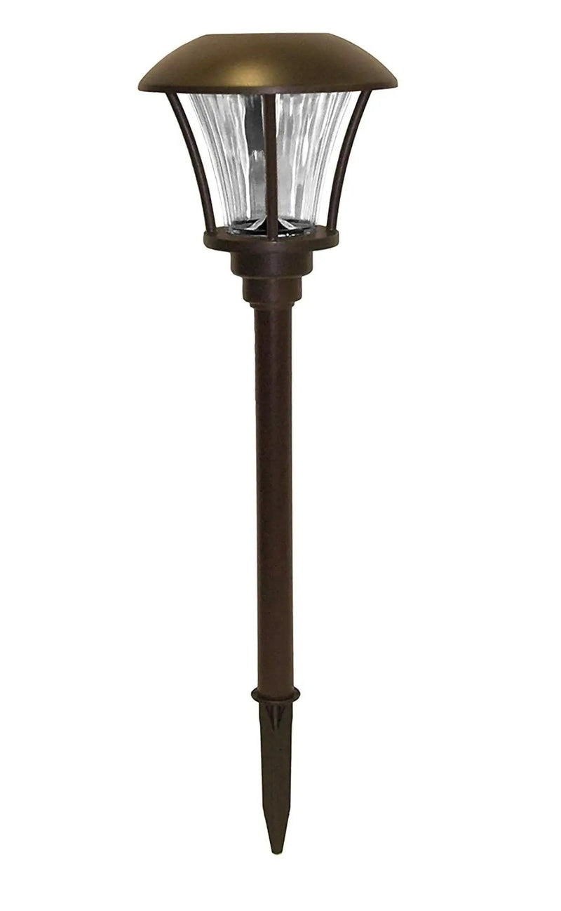 SmartYard 8 Pack LED Pathway Solar Lights, 15 Lumen, Model 10192 Oil Rubbed Bronze Aluminum and Glass by Outdoor Solar Outlet