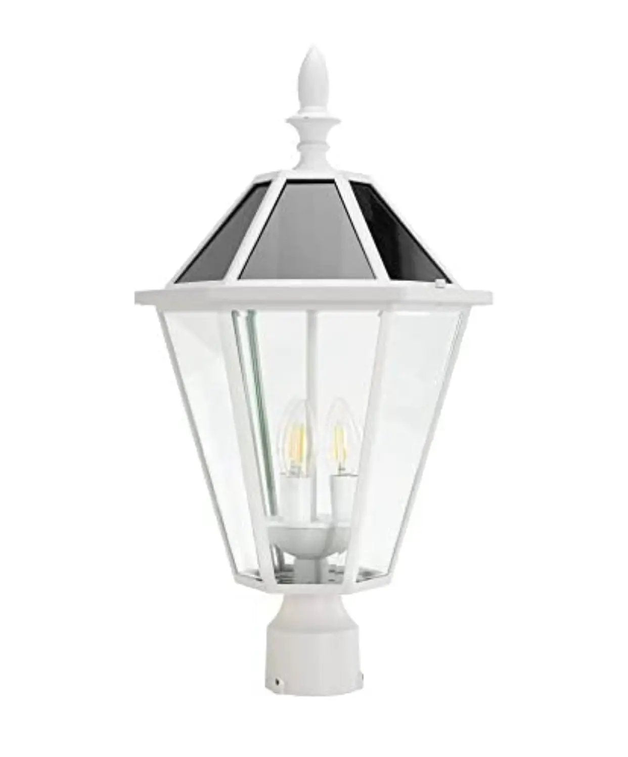 SmartYard LED Post Solar Light 22’ Outdoor,Dusk to Dawn Vintage Street Lights, 300LM, 2700K,Cast Aluminum by Outdoor Solar Outlet