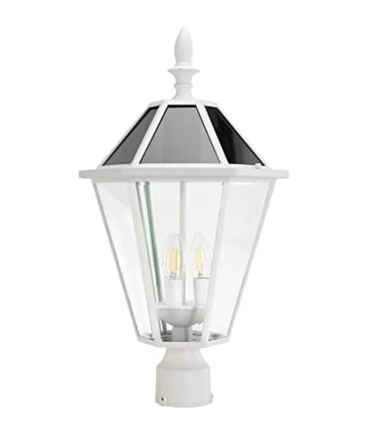 SmartYard LED Post Solar Light 22’ Outdoor,Dusk to Dawn Vintage Street Lights, 300LM, 2700K,Cast Aluminum by Outdoor Solar Outlet