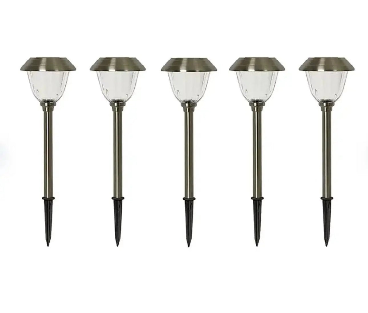 Energizer 10Pack Solar Pathway LED Lights Outdoor-Stainless Steel 15 Lumen ( Silver ) by Outdoor Solar Outlet