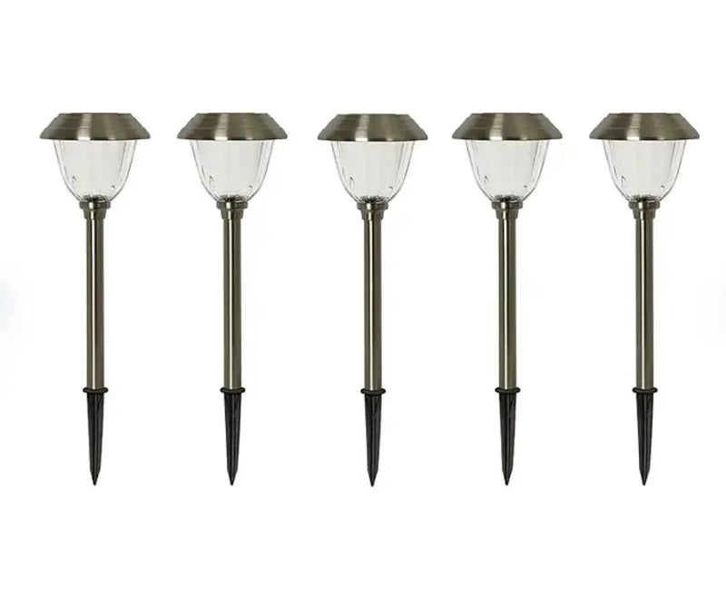 Energizer 10Pack Solar Pathway LED Lights Outdoor-Stainless Steel 15 Lumen ( Silver ) by Outdoor Solar Outlet