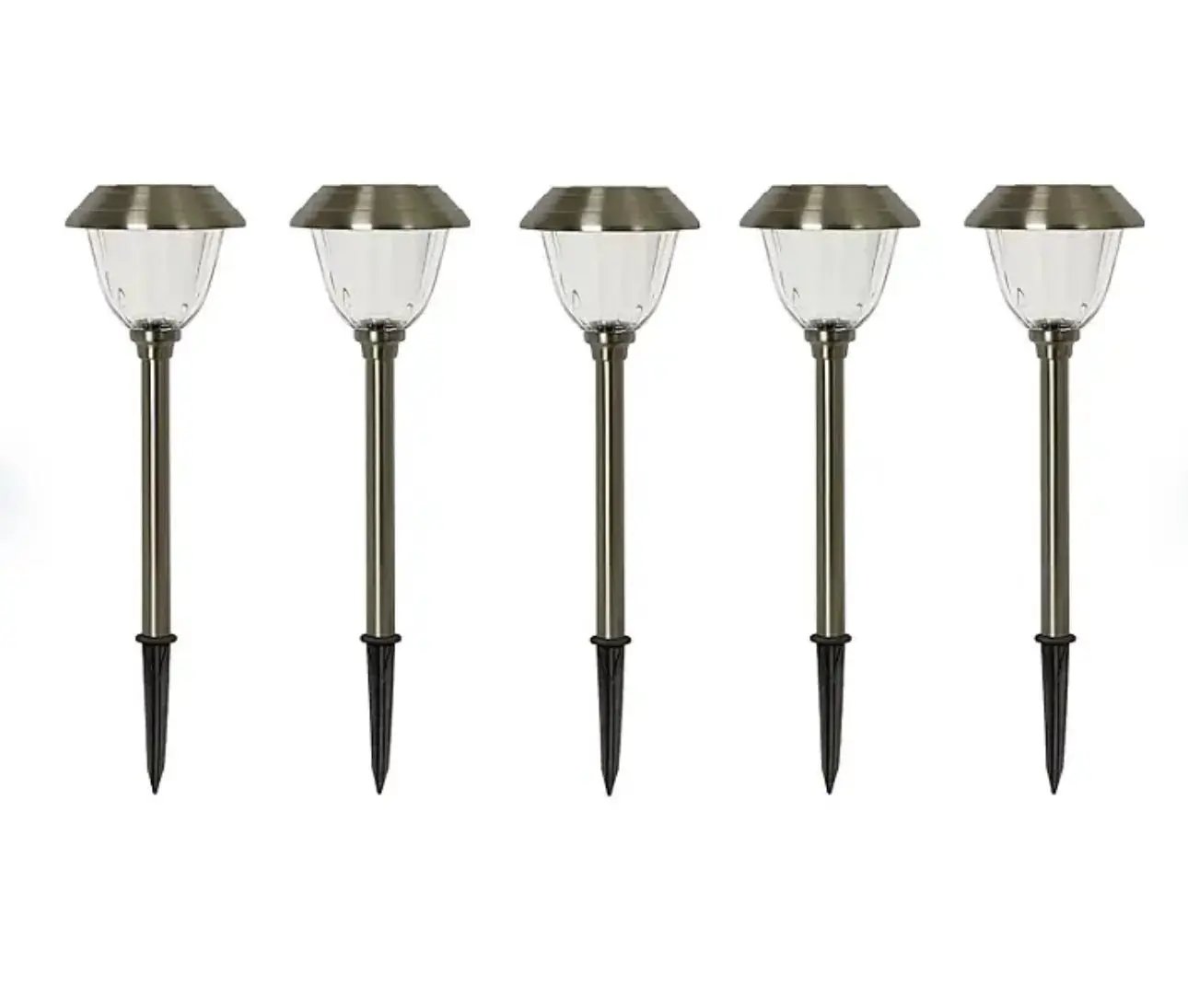SmartYard (Member’s Mark) 5-Pack Oil-Rubbed Bronze LED Solar Path Lights by Outdoor Solar Outlet