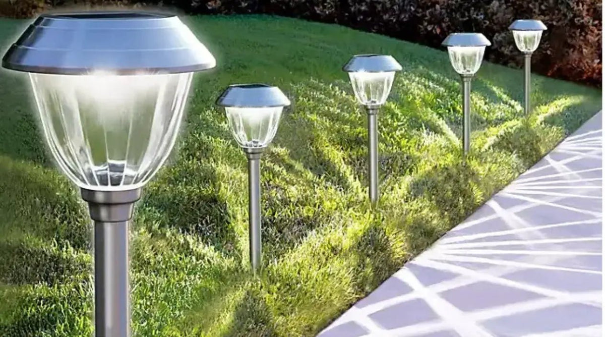 SmartYard (Member’s Mark) 5-Pack Oil-Rubbed Bronze LED Solar Path Lights by Outdoor Solar Outlet