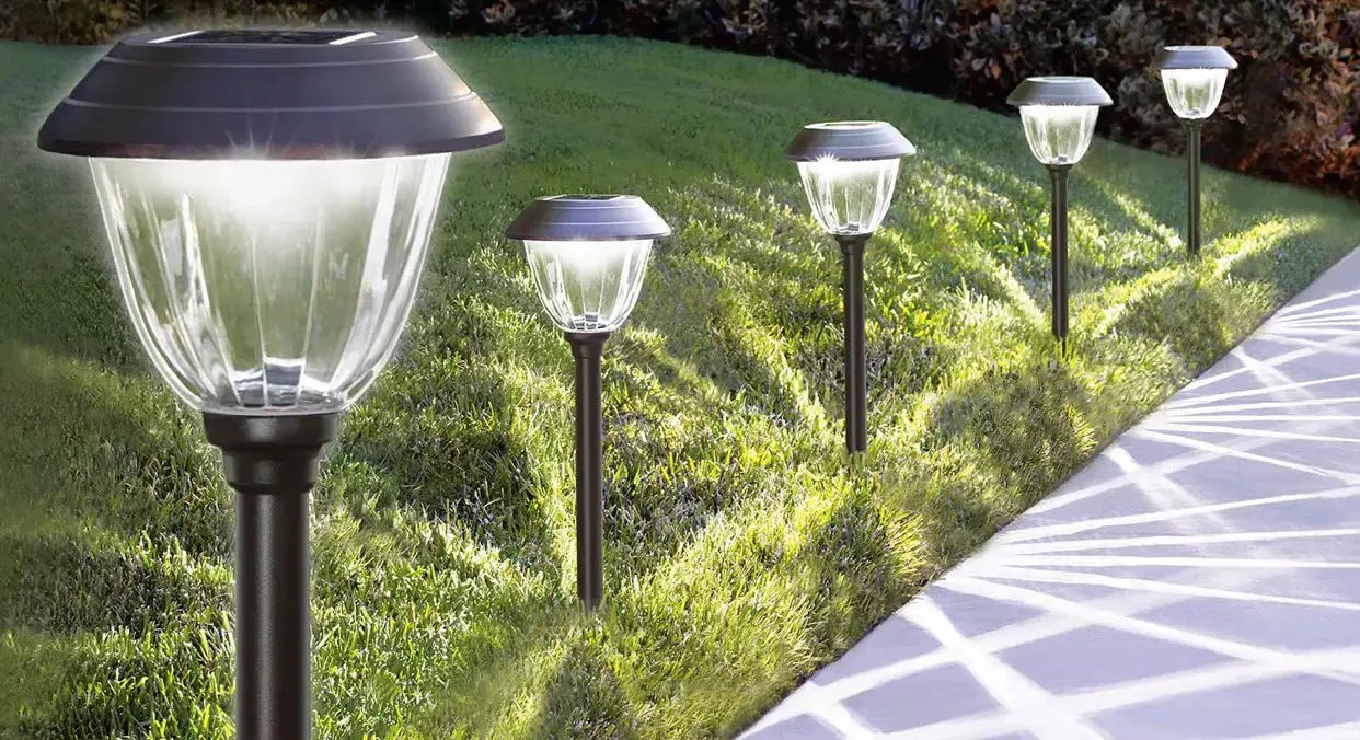 SmartYard (Member’s Mark) 5-Pack Oil-Rubbed Bronze LED Solar Path Lights by Outdoor Solar Outlet