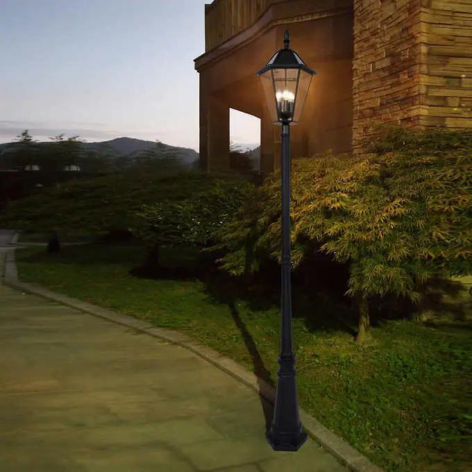 SmartYard Outdoor Solar LED Lamp Post 300 Lumen 90 Inch Tall by Outdoor Solar Outlet