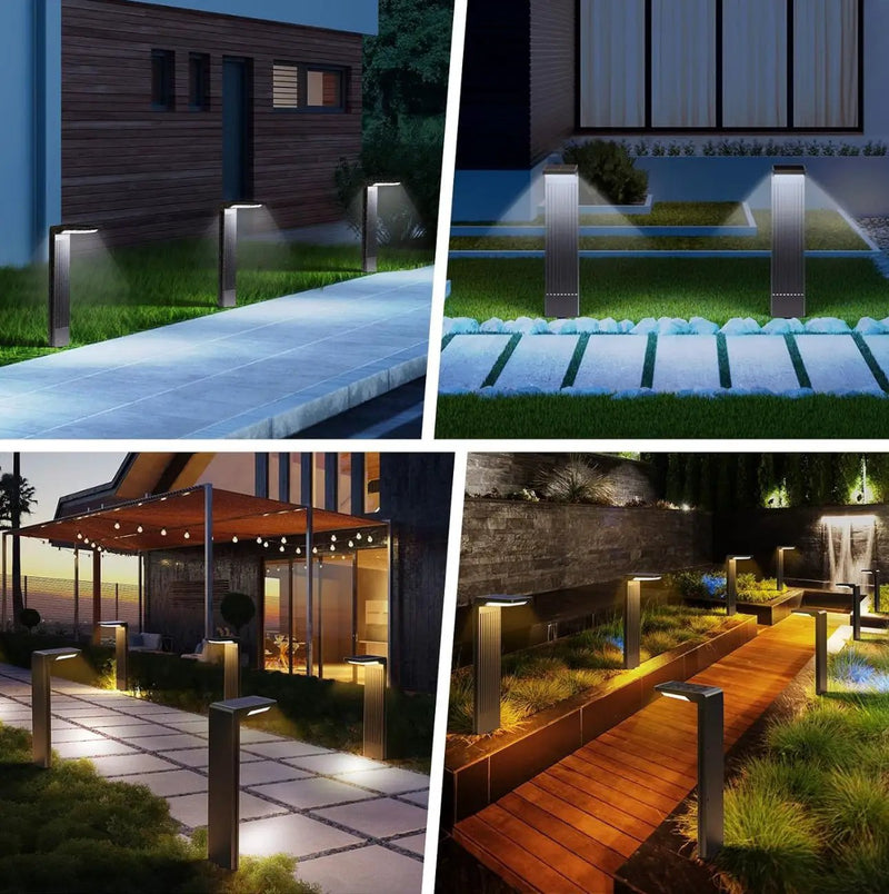 SmartYard Pathway Solar Walkway Light Super Bright 200 Lumen ,Warm & Cool-4 Pack by Outdoor Solar Outlet