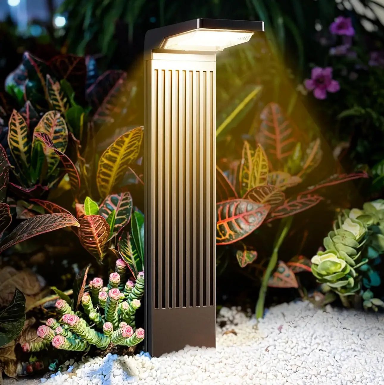 SmartYard Pathway Solar Walkway Light Super Bright 200 Lumen ,Warm & Cool-4 Pack by Outdoor Solar Outlet