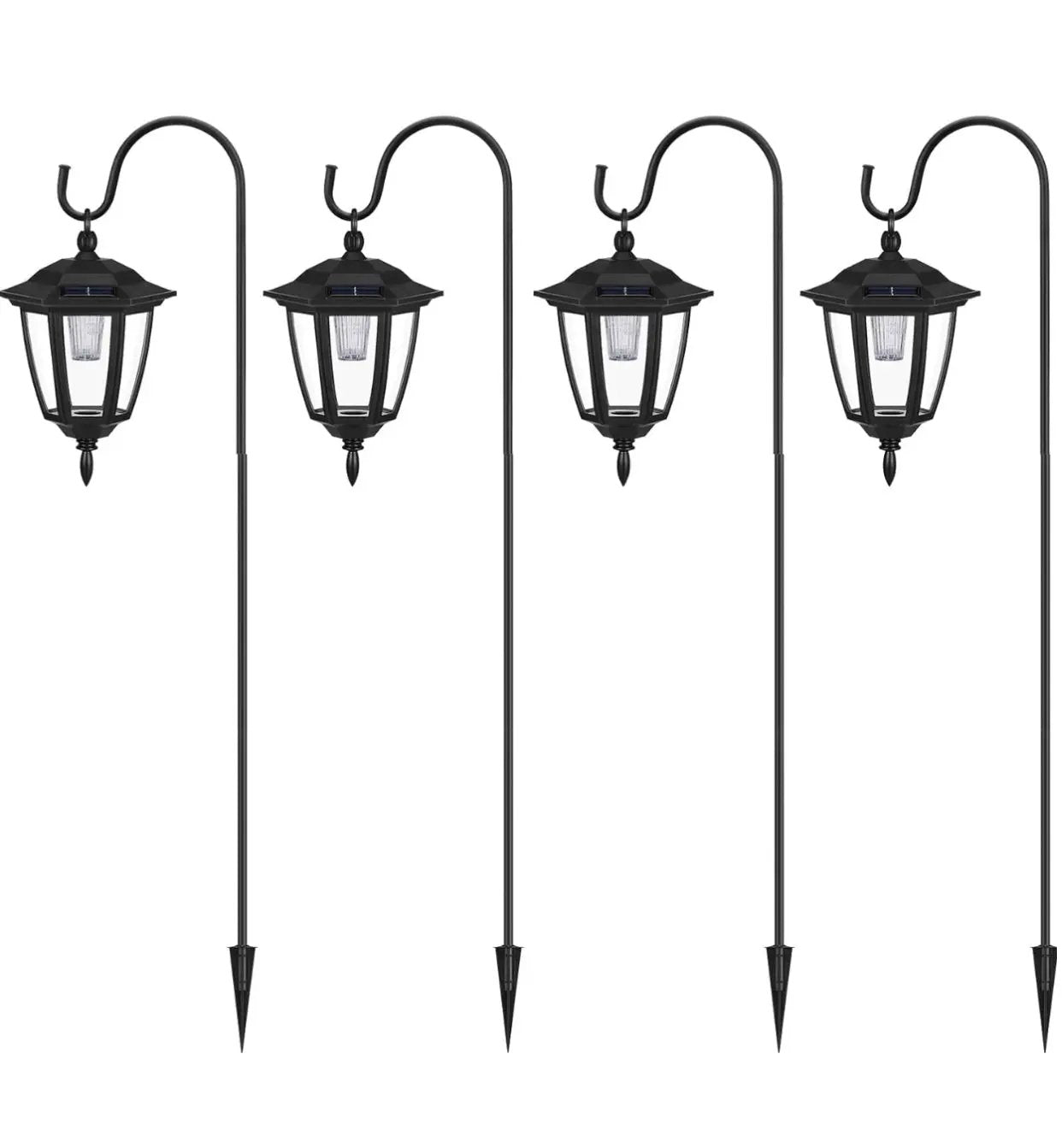 SmartYard Solar Hanging Lights Dual Use Shepherd Hook Lights Outdoor, 4 Pack by Outdoor Solar Outlet