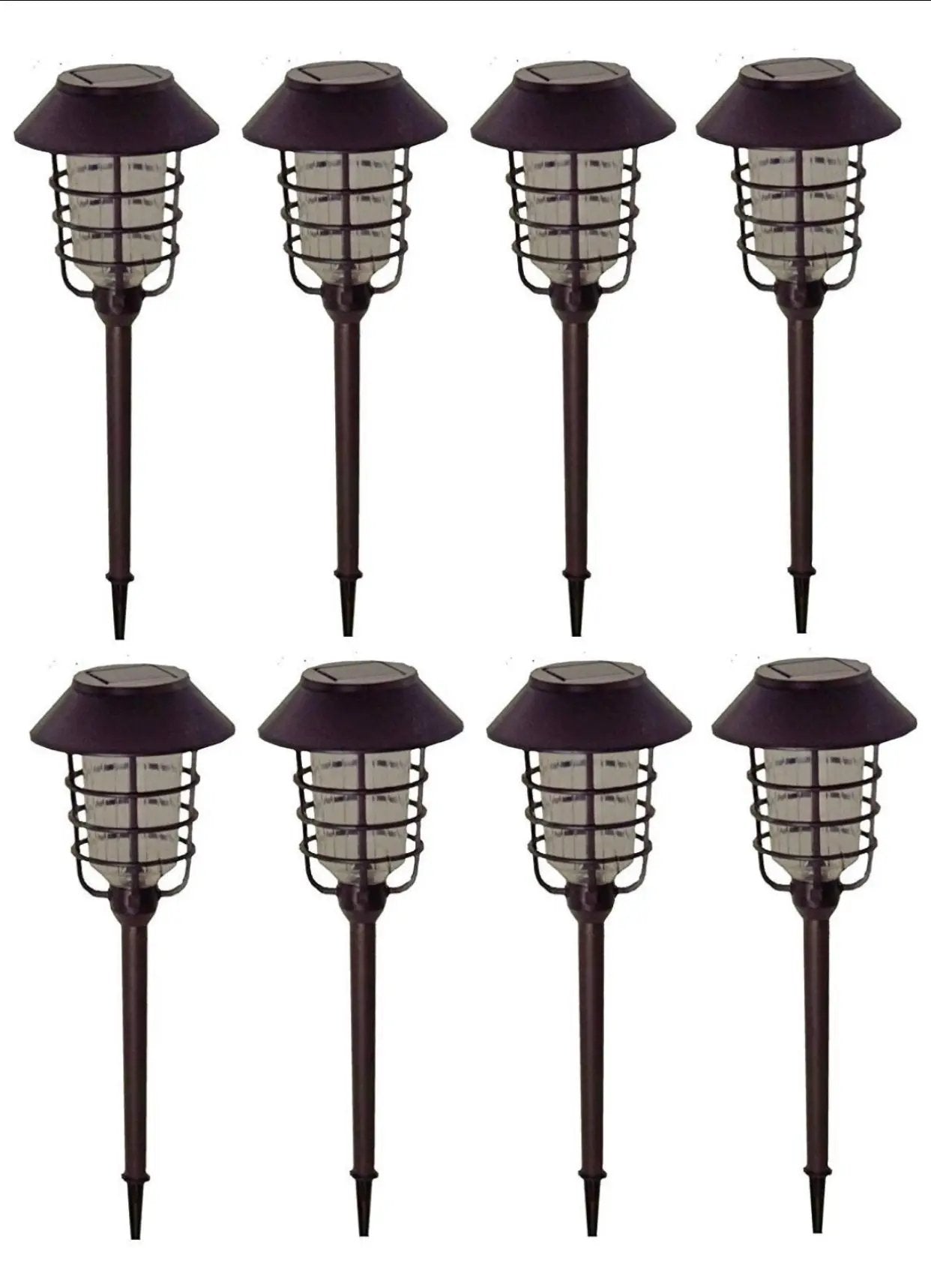 Smartyard Solar LED Large Pathway Lights Oil Rubbed Bronze 8-Pk by Outdoor Solar Outlet
