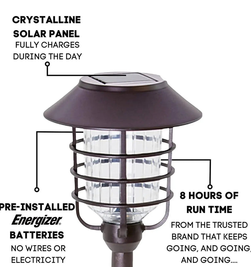 Smartyard Solar LED Large Pathway Lights Oil Rubbed Bronze 8-Pk by Outdoor Solar Outlet
