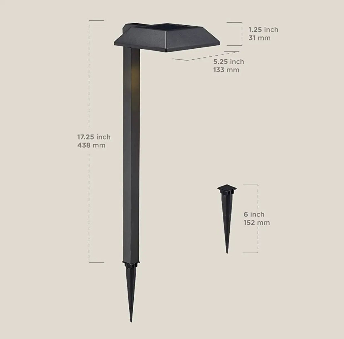 SmartYard Solar LED Pathway Lights 30 Lumen Modern Down Light , 6-Pack by Outdoor Solar Outlet