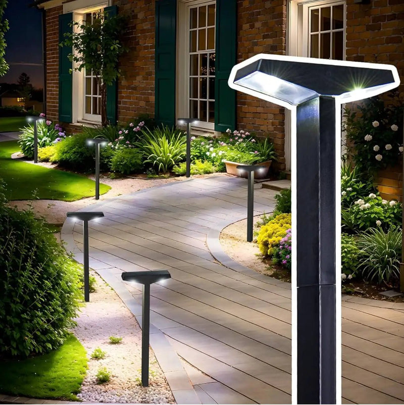 SmartYard Solar Modern Pathway Lights, 4 Pack -15 Lumen by Outdoor Solar Outlet