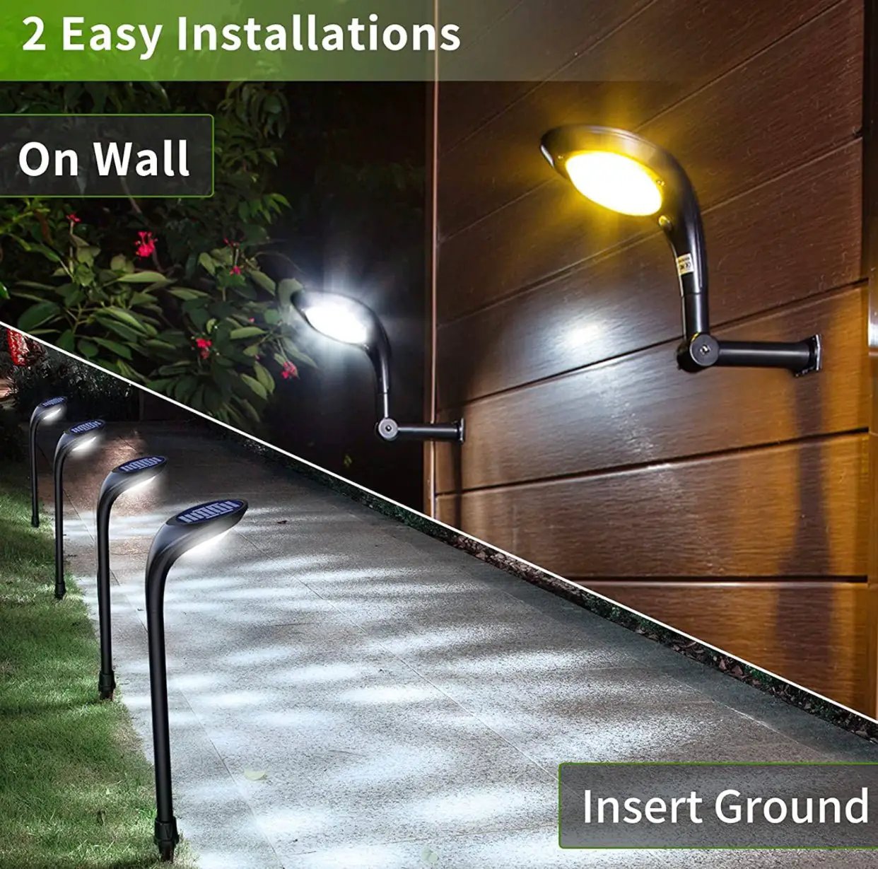 SmartYard Solar Pathway Lights, 4-Pack Color Glow LED Landscape Lighting-20 Lumen by Outdoor Solar Outlet