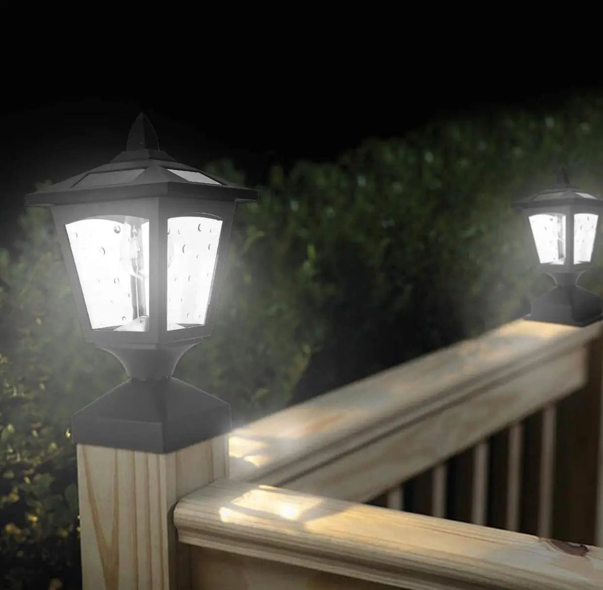 SmartYard Solar Post Cap Lights Outdoor for Wood Fence Posts Pathway, Deck, Pack of 2 by Outdoor Solar Outlet
