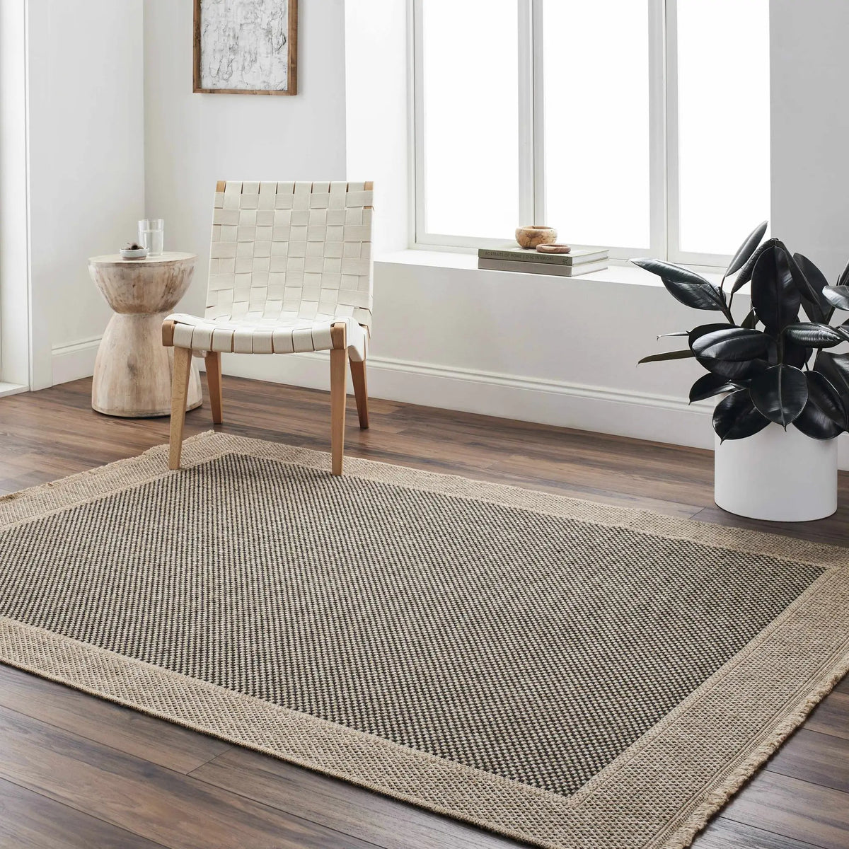 Giles Indoor & Outdoor Rug, installed in a room