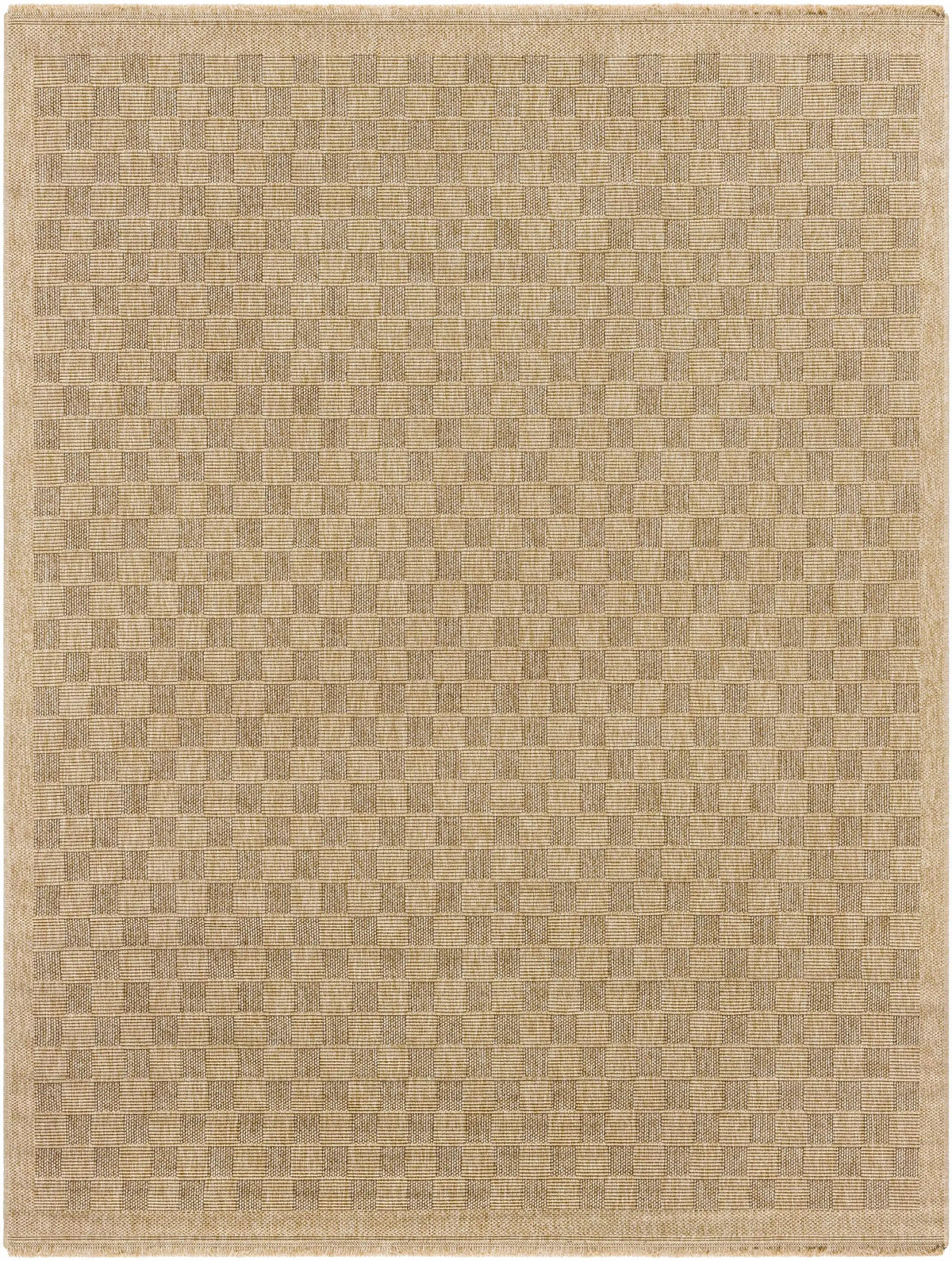 Jurek Beige Checkered Outdoor Area Rug, photo 7 of 15