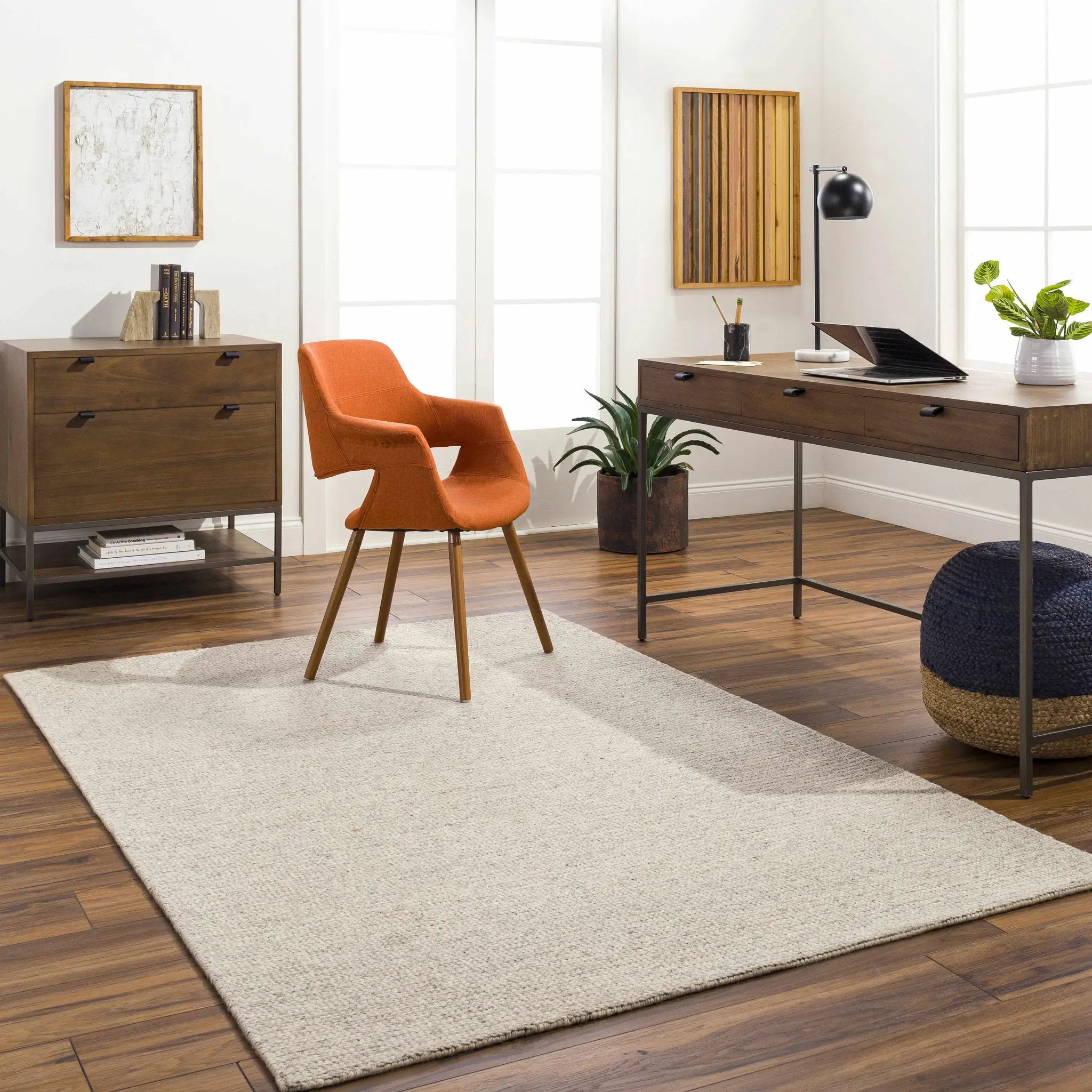 Alyra Beige Solid Area Rug - Clearance by Boutique Rugs