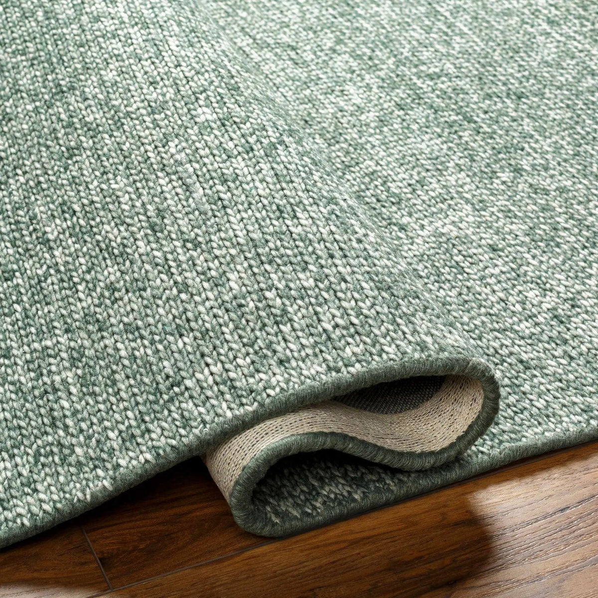 Alyra Green Solid Area Rug, photo 4 of 6