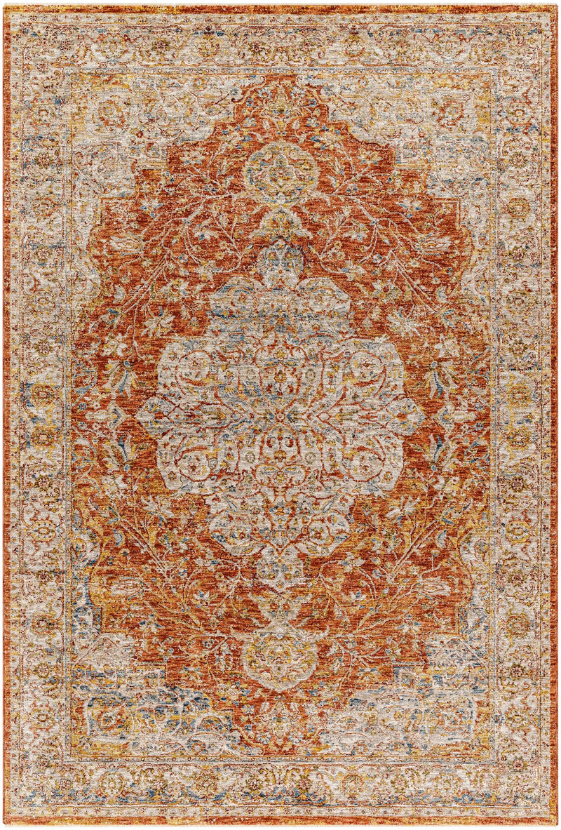 Aman Rust Area Rug - Clearance by Boutique Rugs