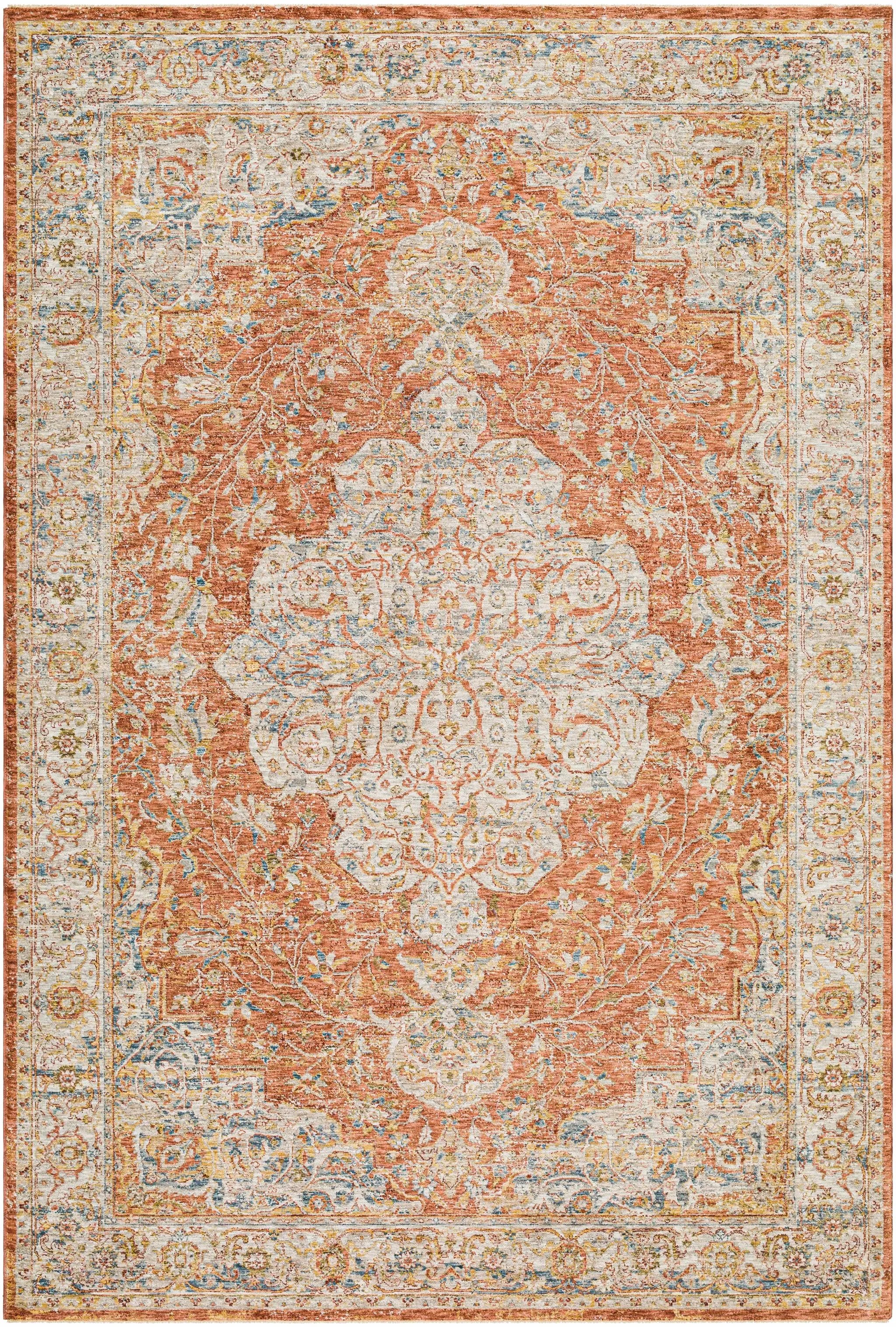 Aman Rust Area Rug - Clearance by Boutique Rugs