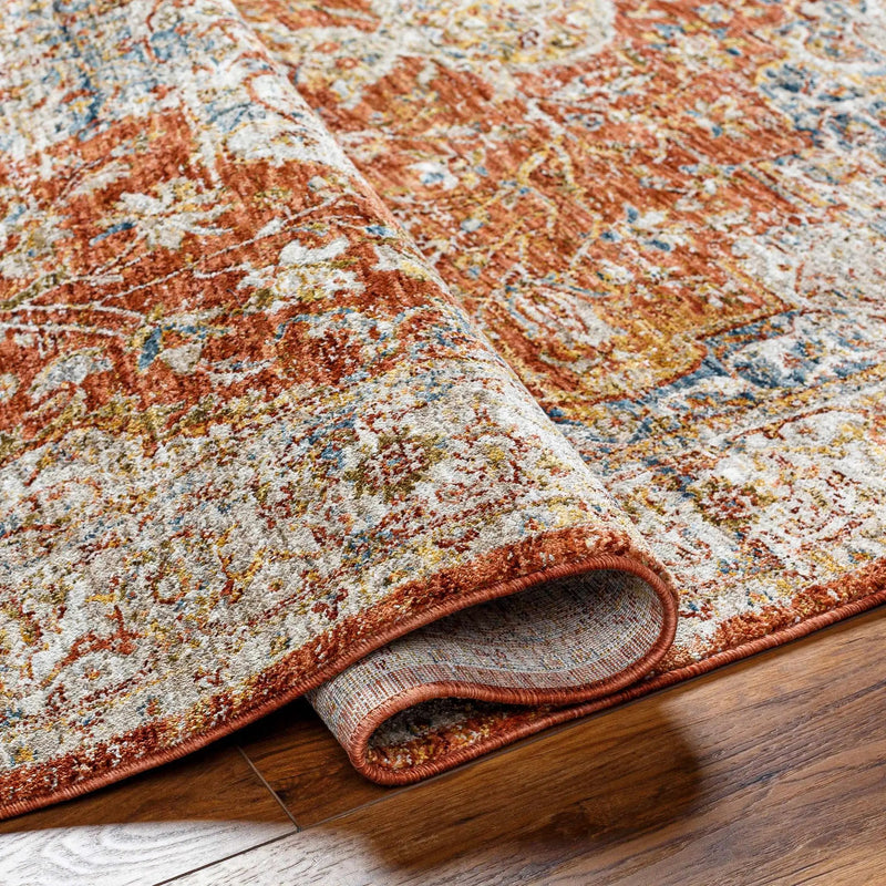 Aman Rust Area Rug - Clearance by Boutique Rugs