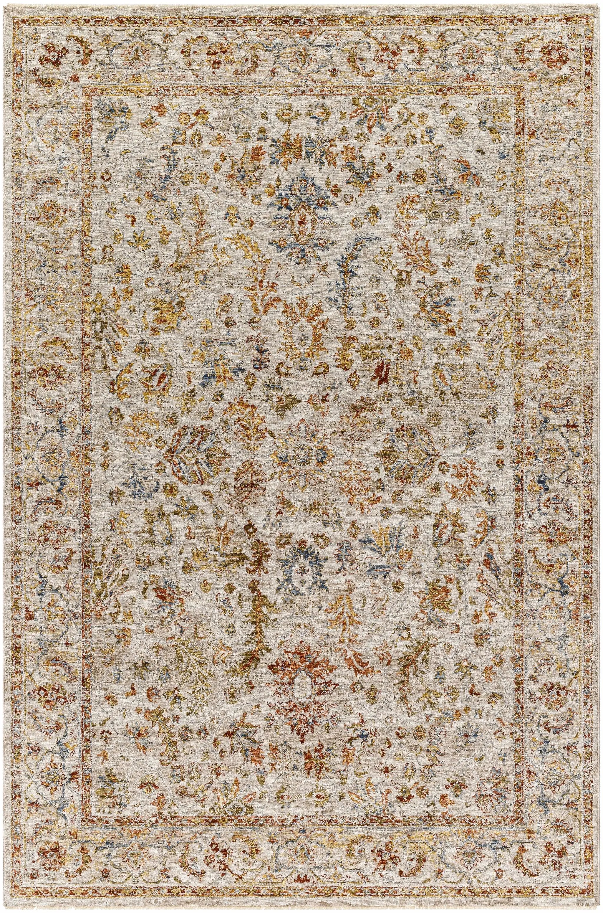 Asabi Tan Textured Rug with Fringes by Boutique Rugs