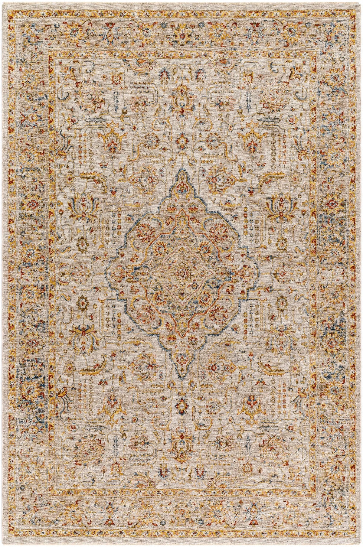 Canan Textured Rug with Fringes