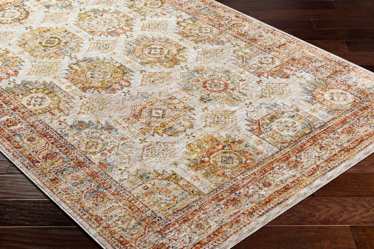 Crescentia Cream Textured Rug with Fringes, photo 6 of 9