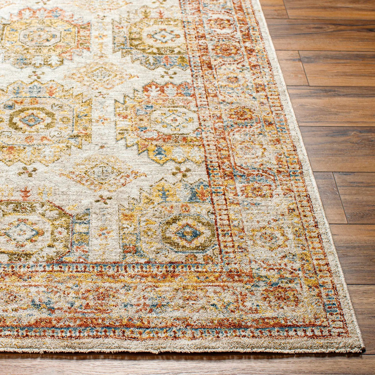 Crescentia Cream Textured Rug with Fringes, photo 5 of 9