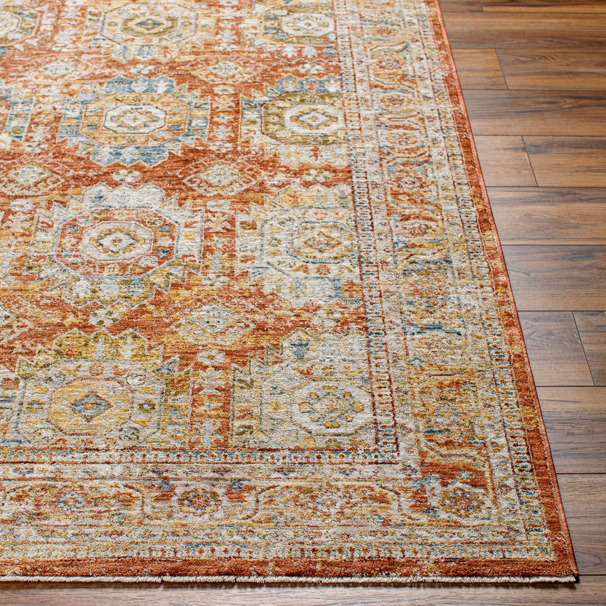 Crescentia Rust Area Rug - Clearance by Boutique Rugs
