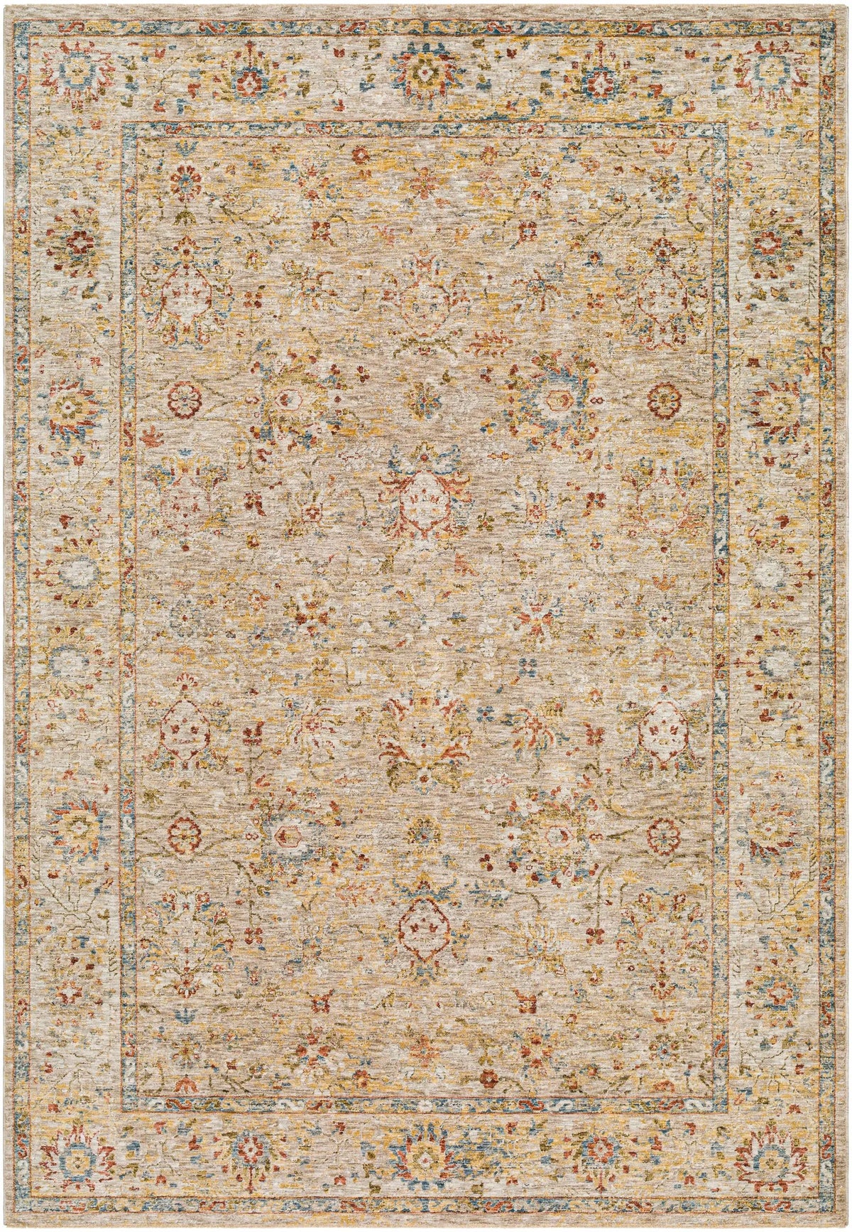 Duong Beige Textured Rug with Fringes, photo 4 of 9