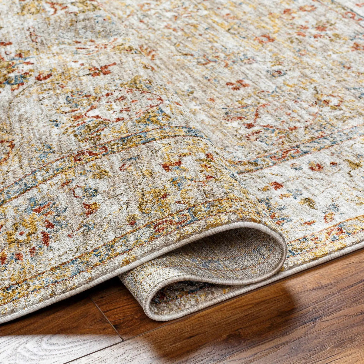 Duong Beige Textured Rug with Fringes, photo 5 of 9