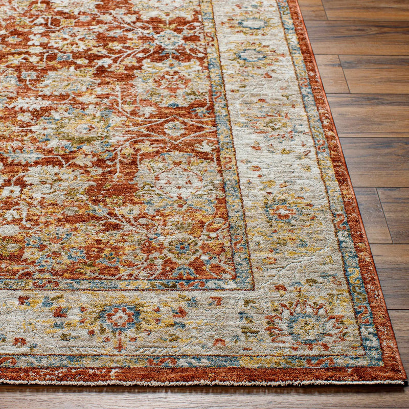 Duong Rust Textured Rug with Fringes by Boutique Rugs