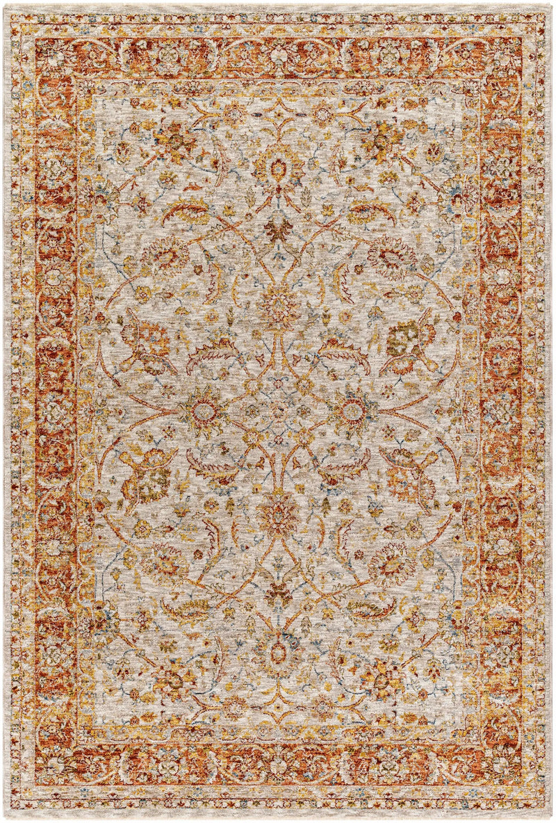 Dyan Cream Textured Rug with Fringes by Boutique Rugs