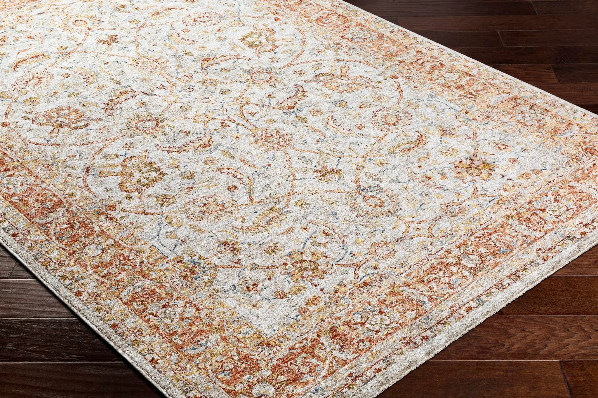 Dyan Cream Textured Rug with Fringes by Boutique Rugs