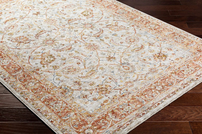 Dyan Cream Textured Rug with Fringes by Boutique Rugs
