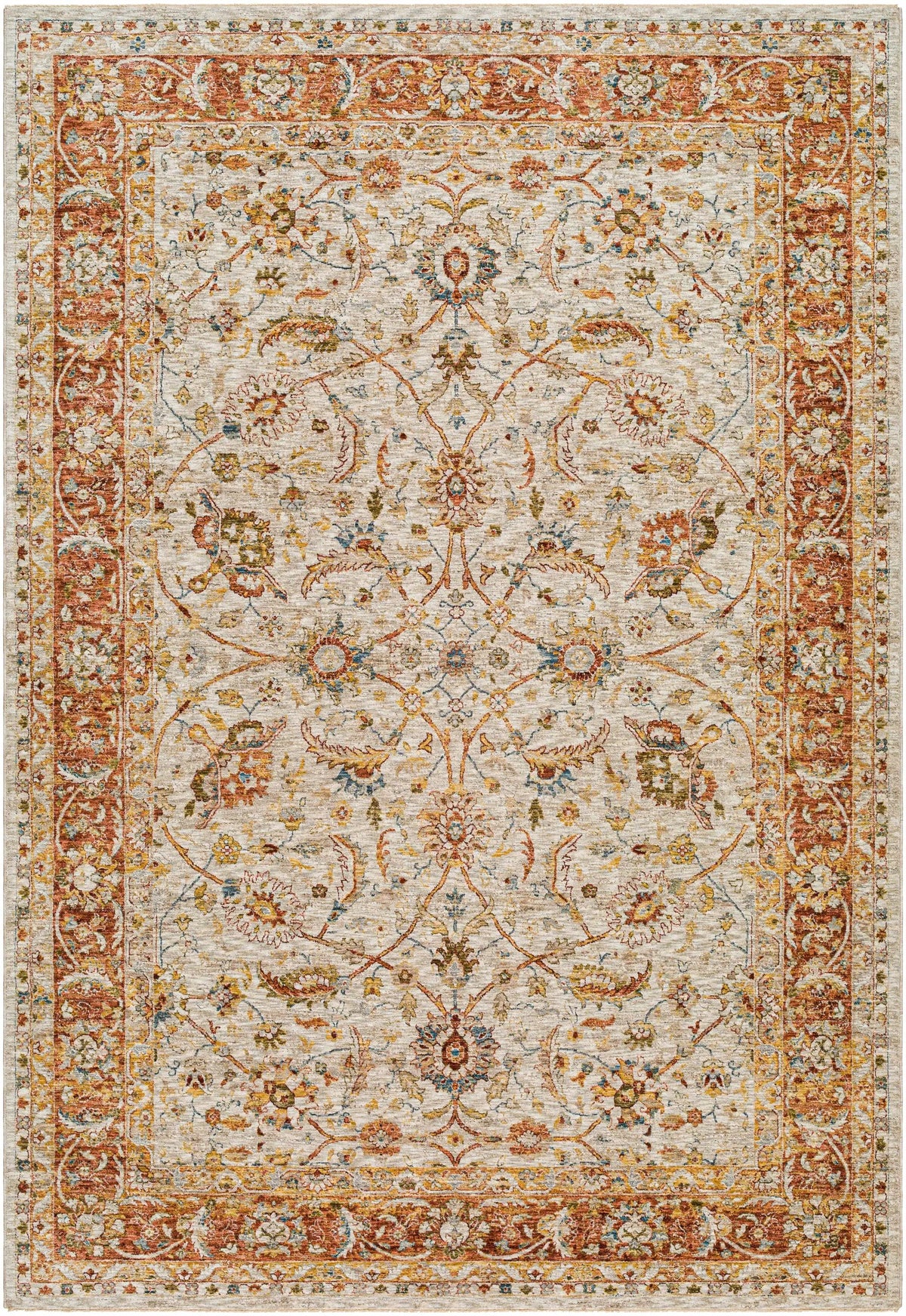 Dyan Cream Textured Rug with Fringes, photo 2 of 9