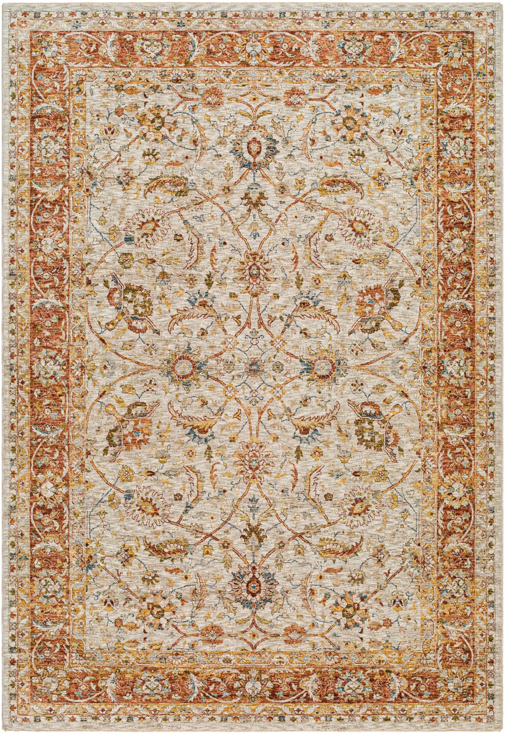Dyan Cream Textured Rug with Fringes by Boutique Rugs
