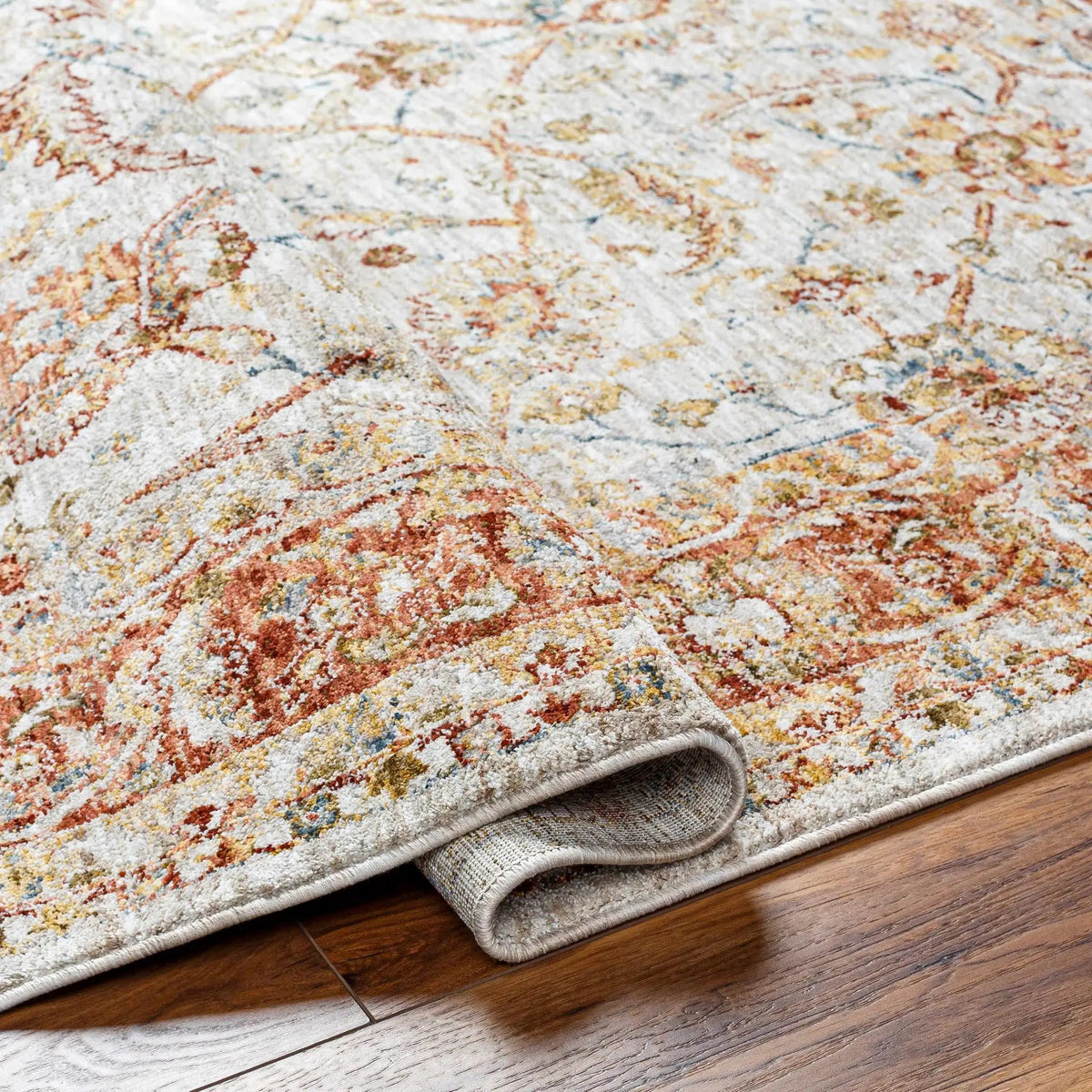 Dyan Cream Textured Rug with Fringes, photo 8 of 9