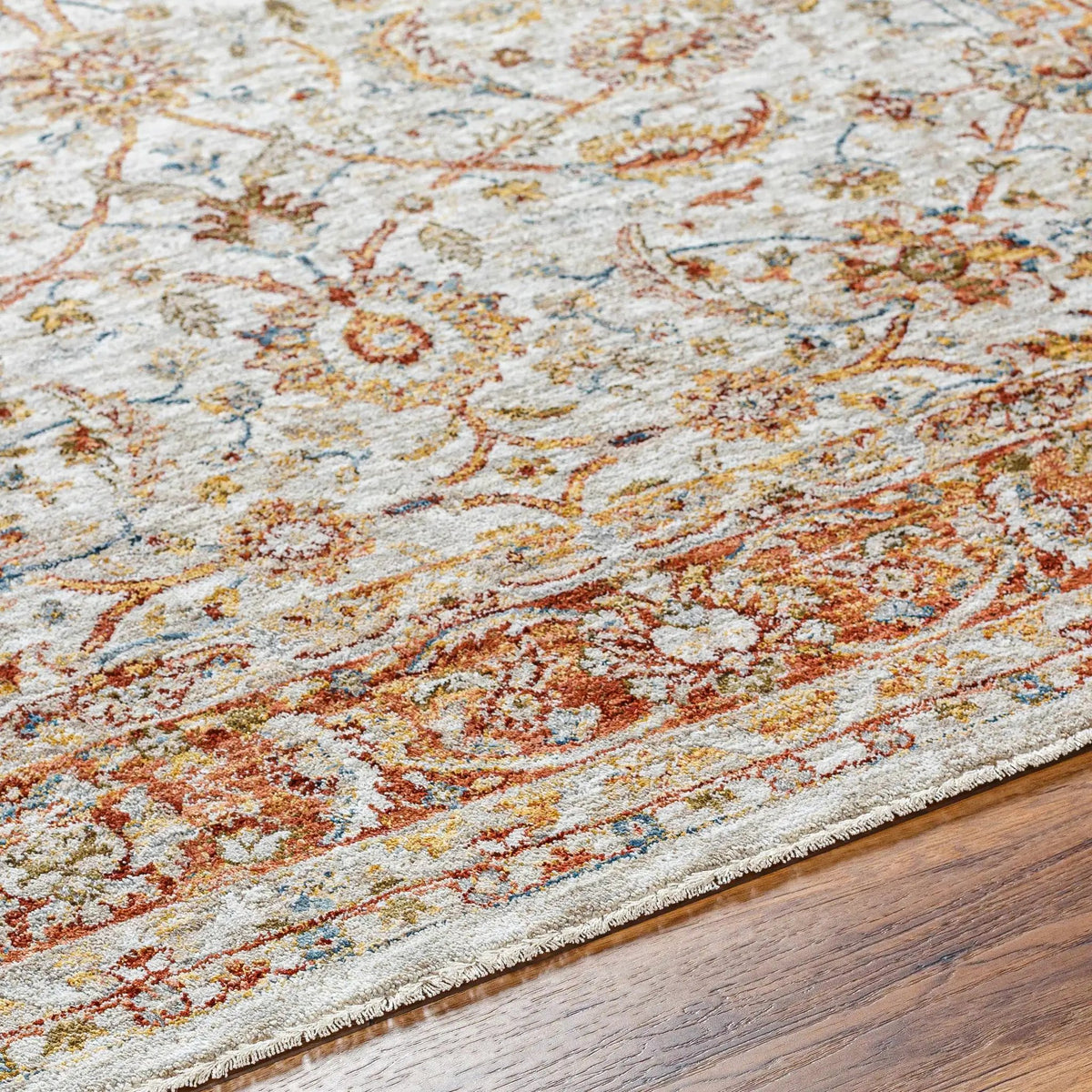 Dyan Cream Textured Rug with Fringes, photo 9 of 9