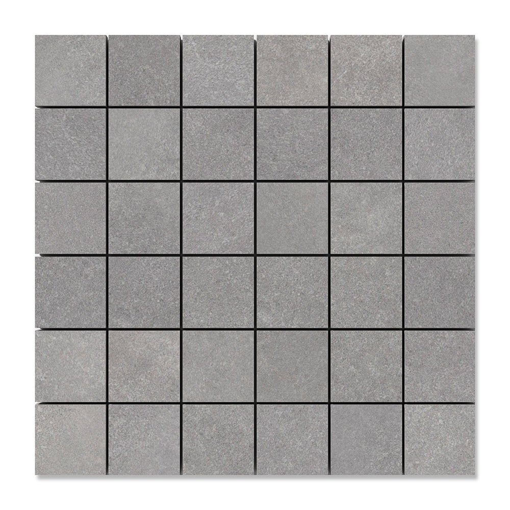 Smoke Gray 2x2 Porcelain Mosaics 12x12 Porcelain 12x12 Mosaics