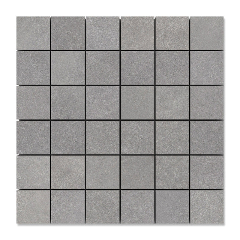 Smoke Gray 2x2 Porcelain Mosaics 12x12 Porcelain 12x12 Mosaics