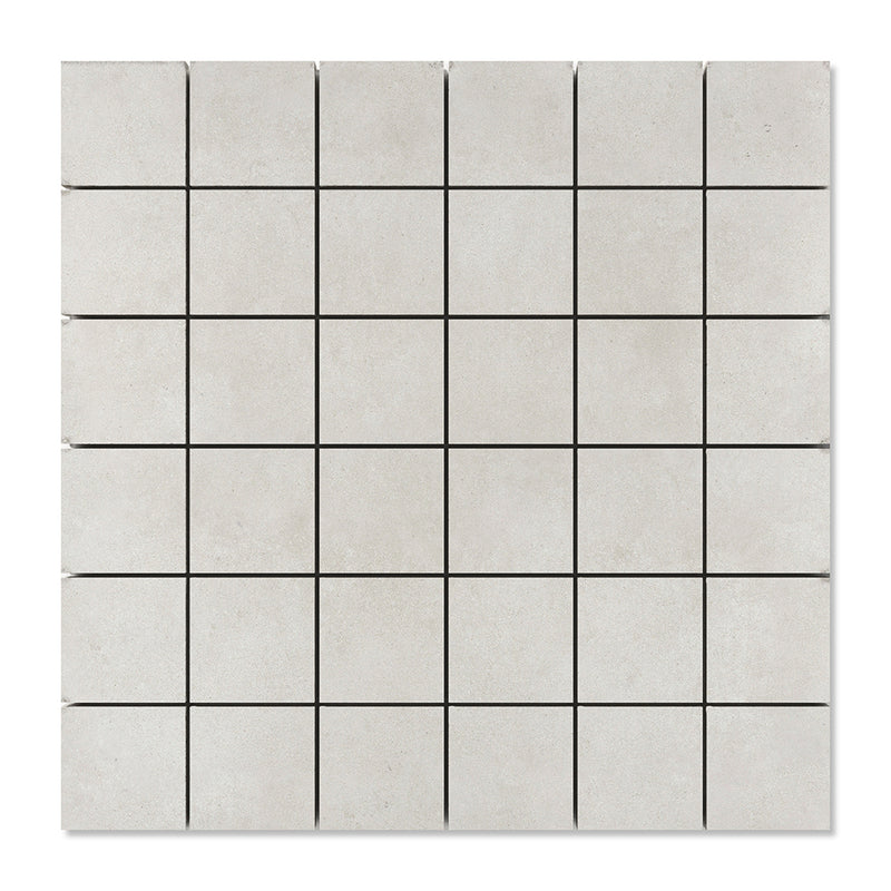 Smoke White 2x2 Porcelain Mosaics 12x12 Porcelain 12x12 Mosaics