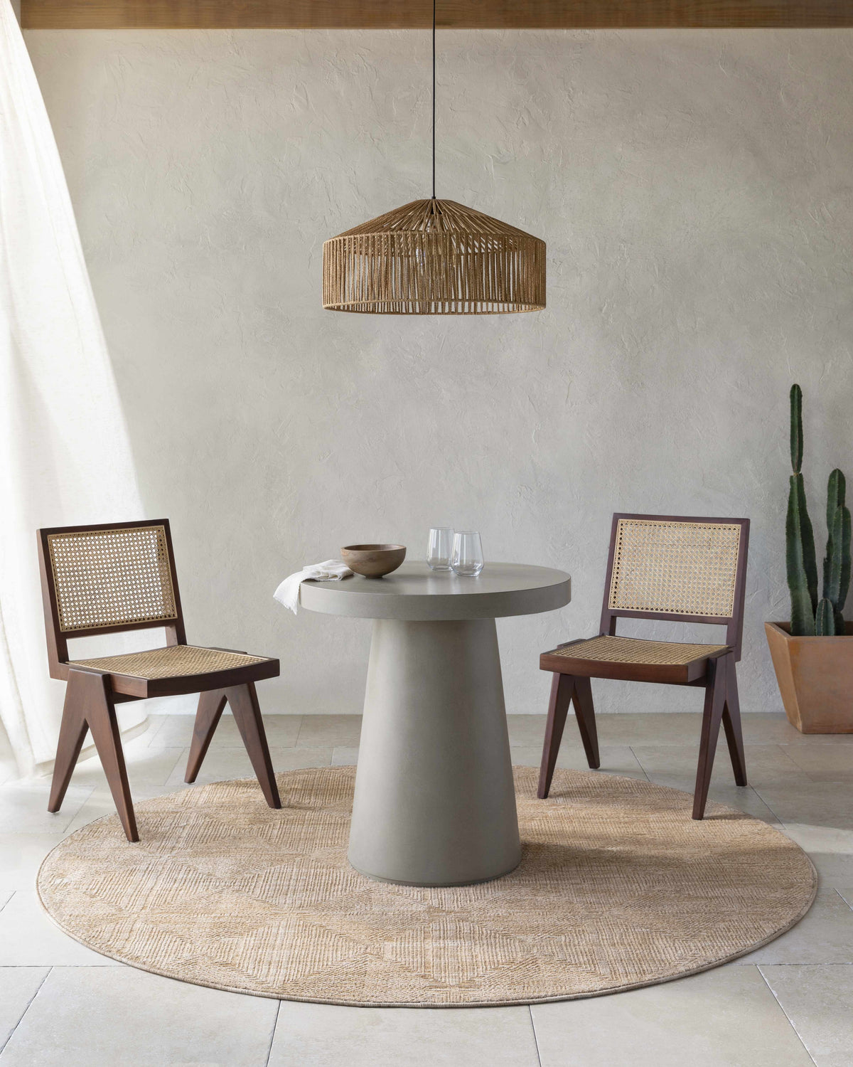 Dekan Tan Area Rug, installed in a room 2